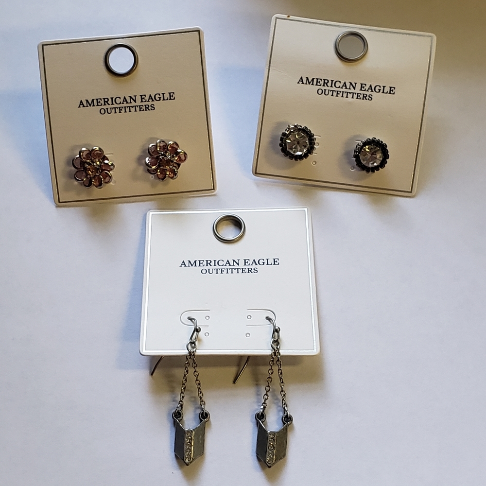 NWT 3 Pairs American Eagle Earrings